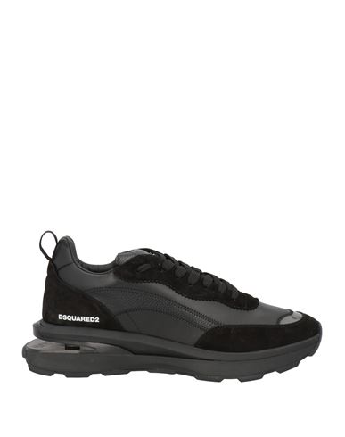 Shop Dsquared2 Man Sneakers Black Size 8 Calfskin