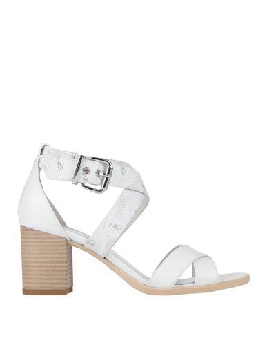 Shop Nero Giardini Woman Sandals White Size 6 Leather
