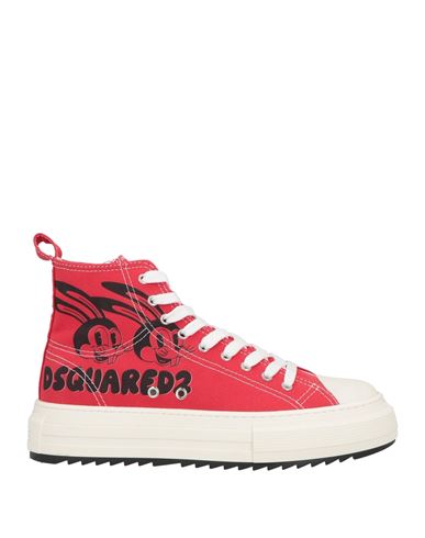 DSQUARED2 DSQUARED2 MAN SNEAKERS RED SIZE 9 TEXTILE FIBERS 