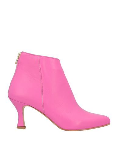 Shop Divine Follie Woman Ankle Boots Fuchsia Size 8 Leather In Pink