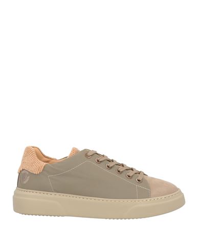 Shop Noova Man Sneakers Dove Grey Size 8 Leather, Textile Fibers