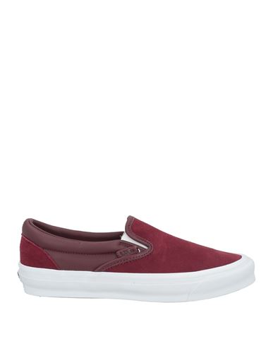 Shop Vans Man Sneakers Burgundy Size 9 Leather In Red
