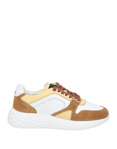 Shop Peuterey Woman Sneakers Camel Size 8 Leather In Beige