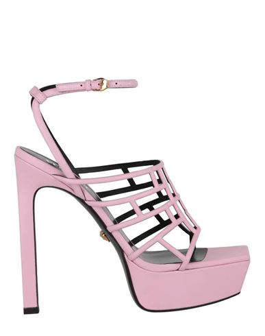 Shop Versace Strappy Heeled Platform Sandals Woman Sandals Pink Size 8 Calfskin