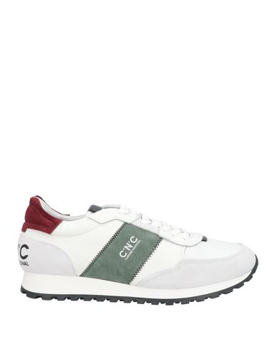 C'n'c' Costume National Man Sneakers White Size 11 Leather, Textile Fibers In White