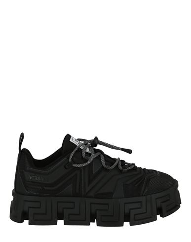 Shop Versace Labyrinth Lace-up Sneakers Man Sneakers Black Size 9 Polyamide, Cotton