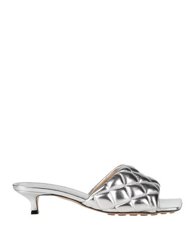 Shop Bottega Veneta Woman Sandals Silver Size 7 Leather