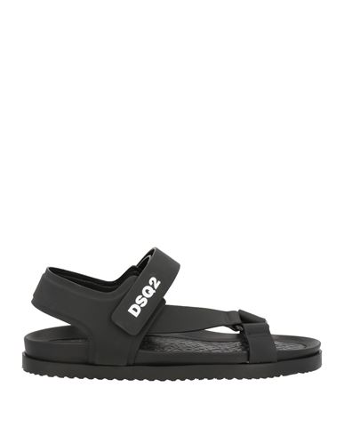 Shop Dsquared2 Man Sandals Black Size 8 Calfskin