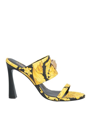 Shop Versace Woman Sandals Yellow Size 8 Calfskin