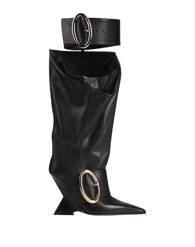 Attico The  Woman Boot Black Size 7 Leather In Multi