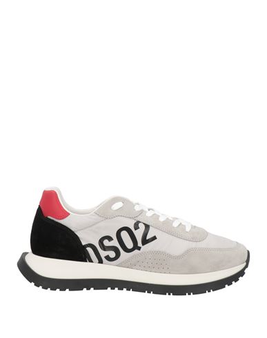 Shop Dsquared2 Man Sneakers Light Grey Size 6 Calfskin, Nylon