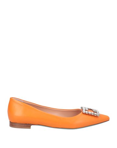 Fratelli Russo Woman Ballet Flats Orange Size 6 Leather