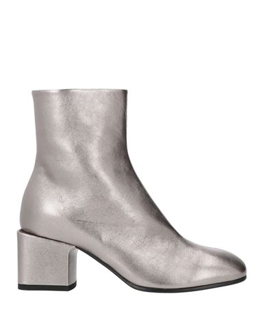 Shop Officine Creative Italia Woman Ankle Boots Silver Size 7.5 Leather