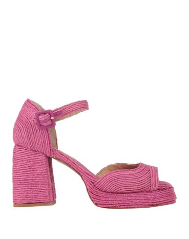Shop Castaã±er Castañer Woman Sandals Mauve Size 6.5 Textile Fibers In Purple