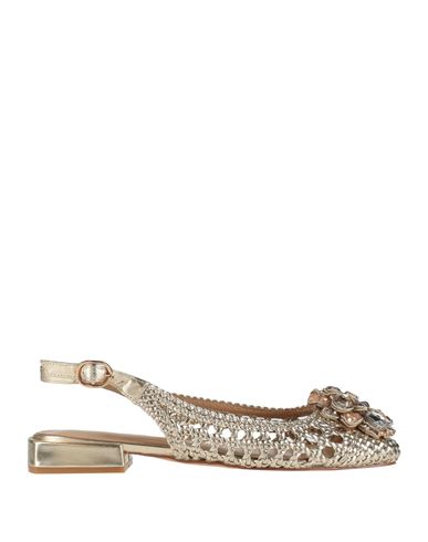 Alma En Pena . Woman Ballet Flats Gold Size 8 Leather