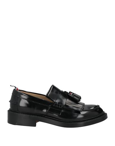 Shop Thom Browne Woman Loafers Black Size 8 Leather