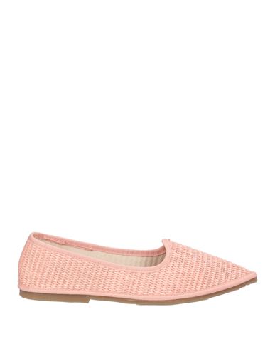 Foglietti Woman Loafers Pink Size 11 Natural Raffia, Textile Fibers