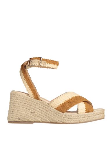 Shop Castaã±er Castañer Woman Espadrilles Tan Size 7.5 Textile Fibers, Plastic In Brown