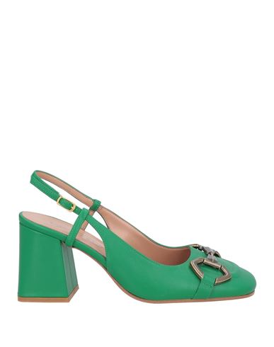 Shop Bianca Di Woman Pumps Green Size 7 Leather