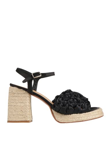 Castaã±er Castañer Woman Sandals Black Size 7.5 Textile Fibers