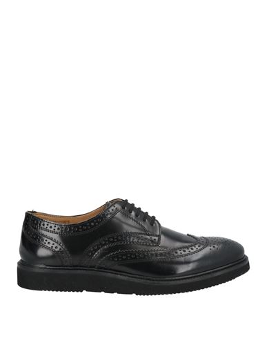 Base London Man Lace-up Shoes Black Size 8 Leather