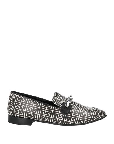 Guy Laroche Woman Loafers Black Size 7.5 Leather, Textile Fibers