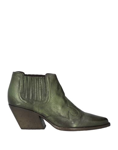 Elena Iachi Woman Ankle Boots Green Size 8 Leather