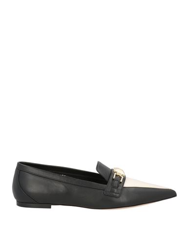 Shop Elisabetta Franchi Woman Loafers Black Size 7 Leather