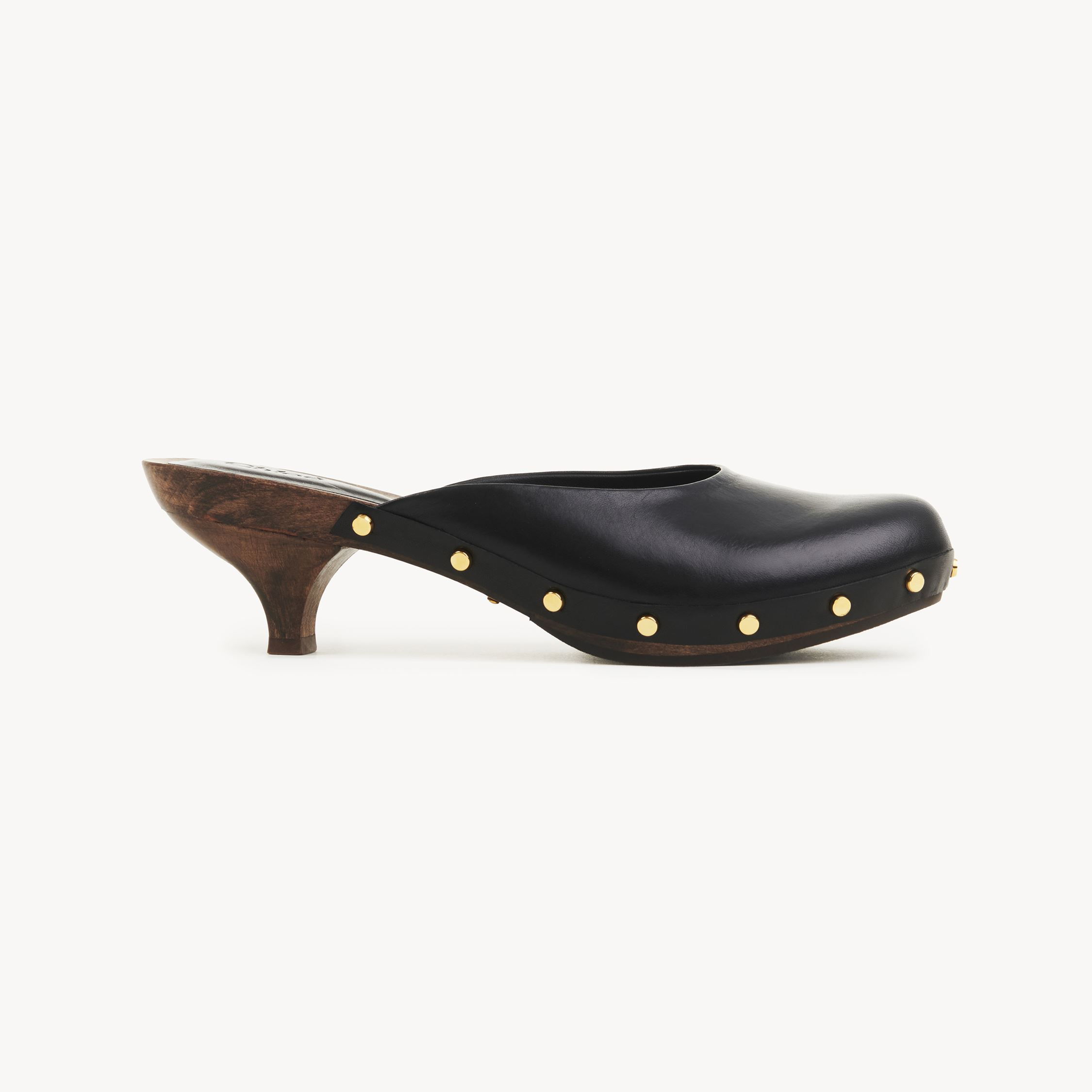 Shop Chloé Sabots Kitten Judith Femme Noir Taille 37 100% Cuir De Veau, Fagus Sylvatica, Farmed, Coo Croatia In Black