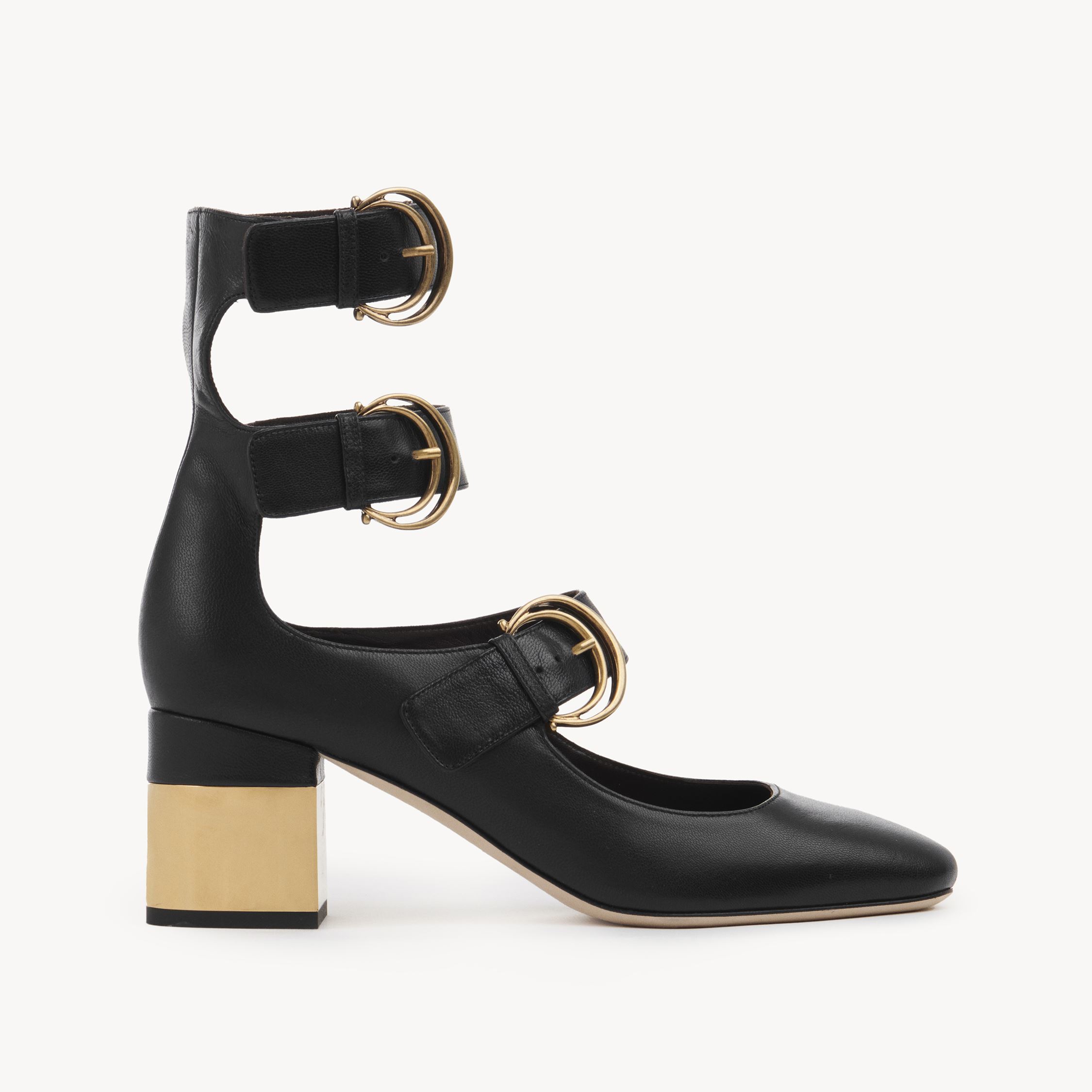 Shop Chloé Escarpins Alizè Femme Noir Taille 37.5 100% Peau De Chèvre In Black