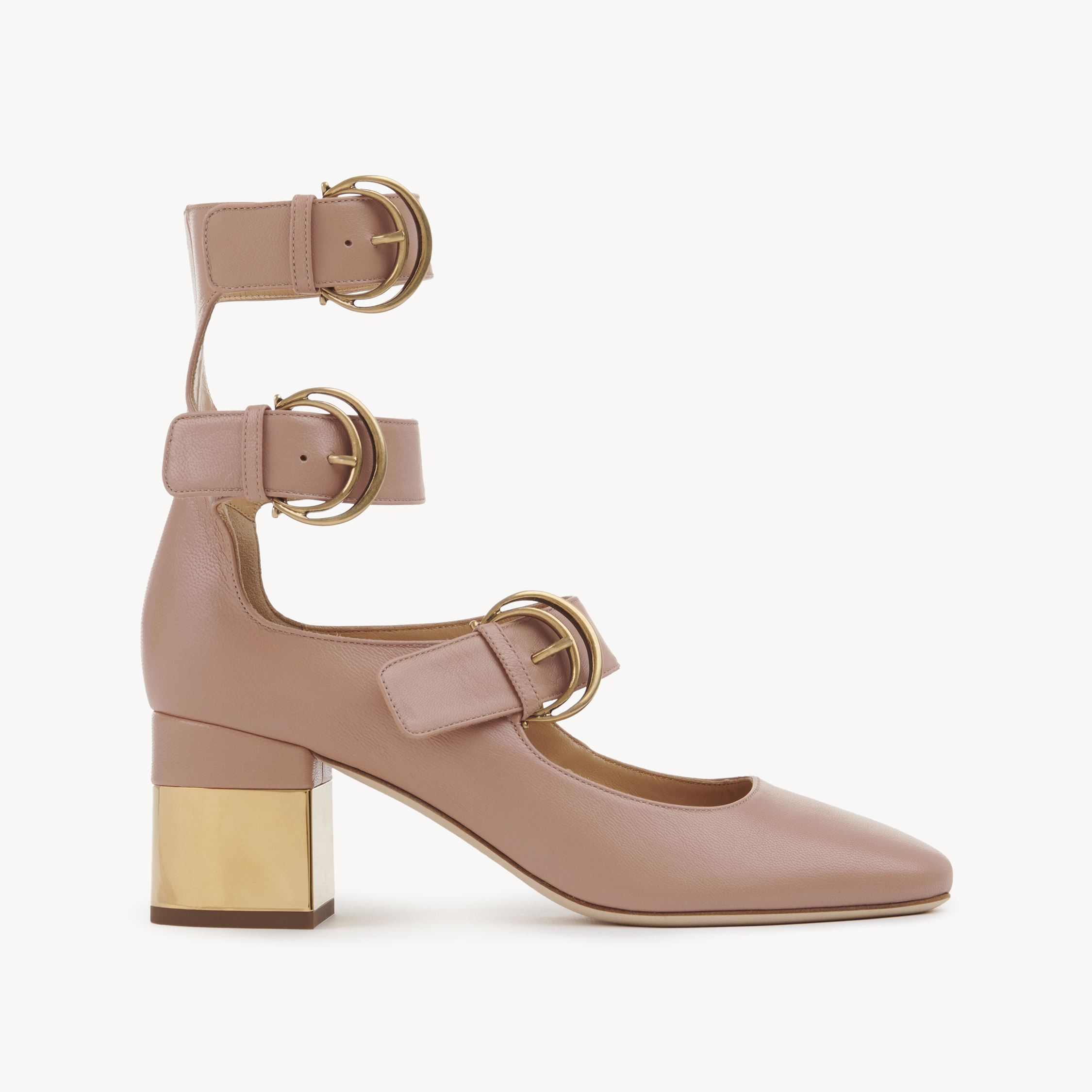 Chloé Alizè Pump Pink Size 6 100% Goatskin In Pink