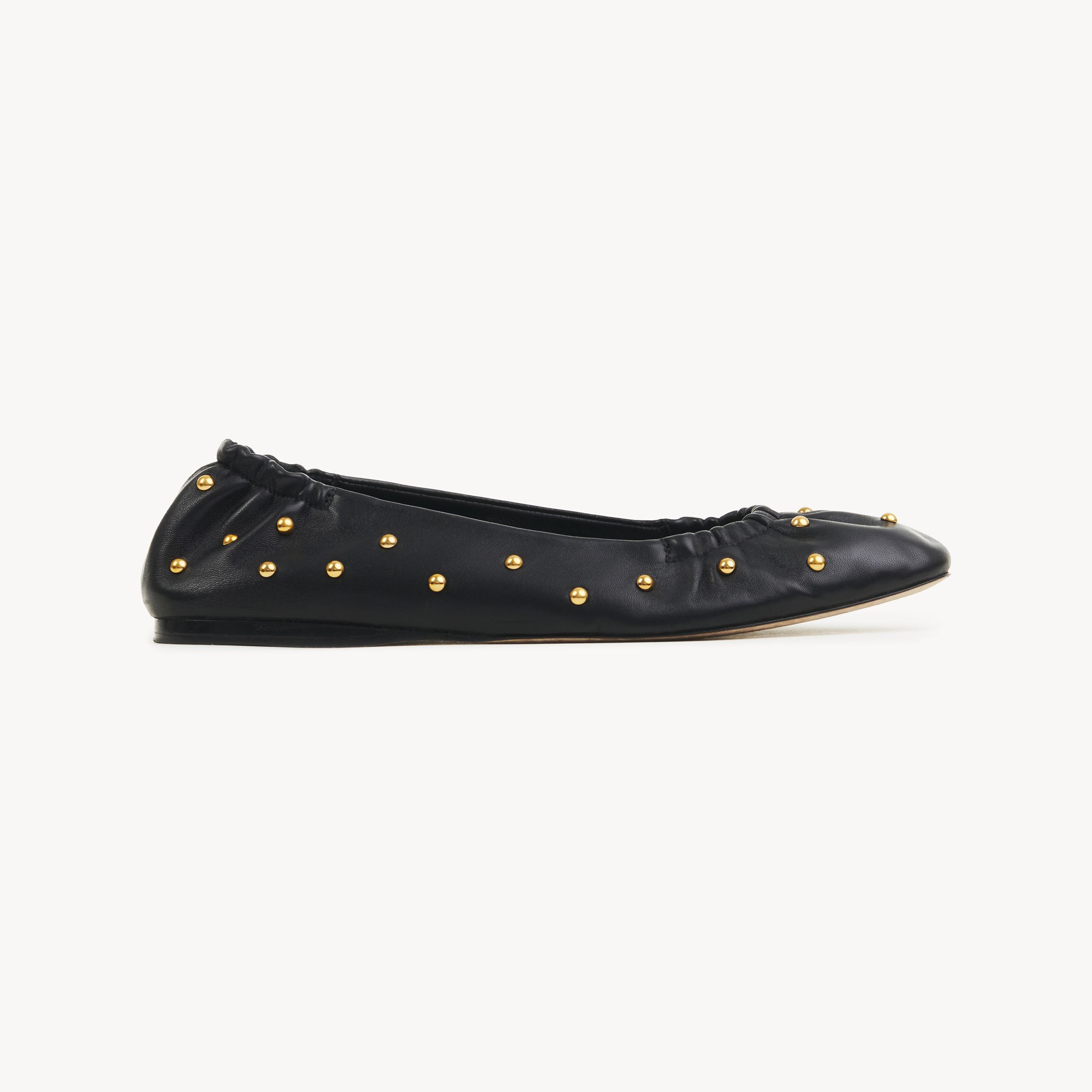 Shop Chloé Ballerines Eia Femme Noir Taille 39.5 100% Cuir De Brebis, Bos Taurus, Farmed, Coo Denmark In Black