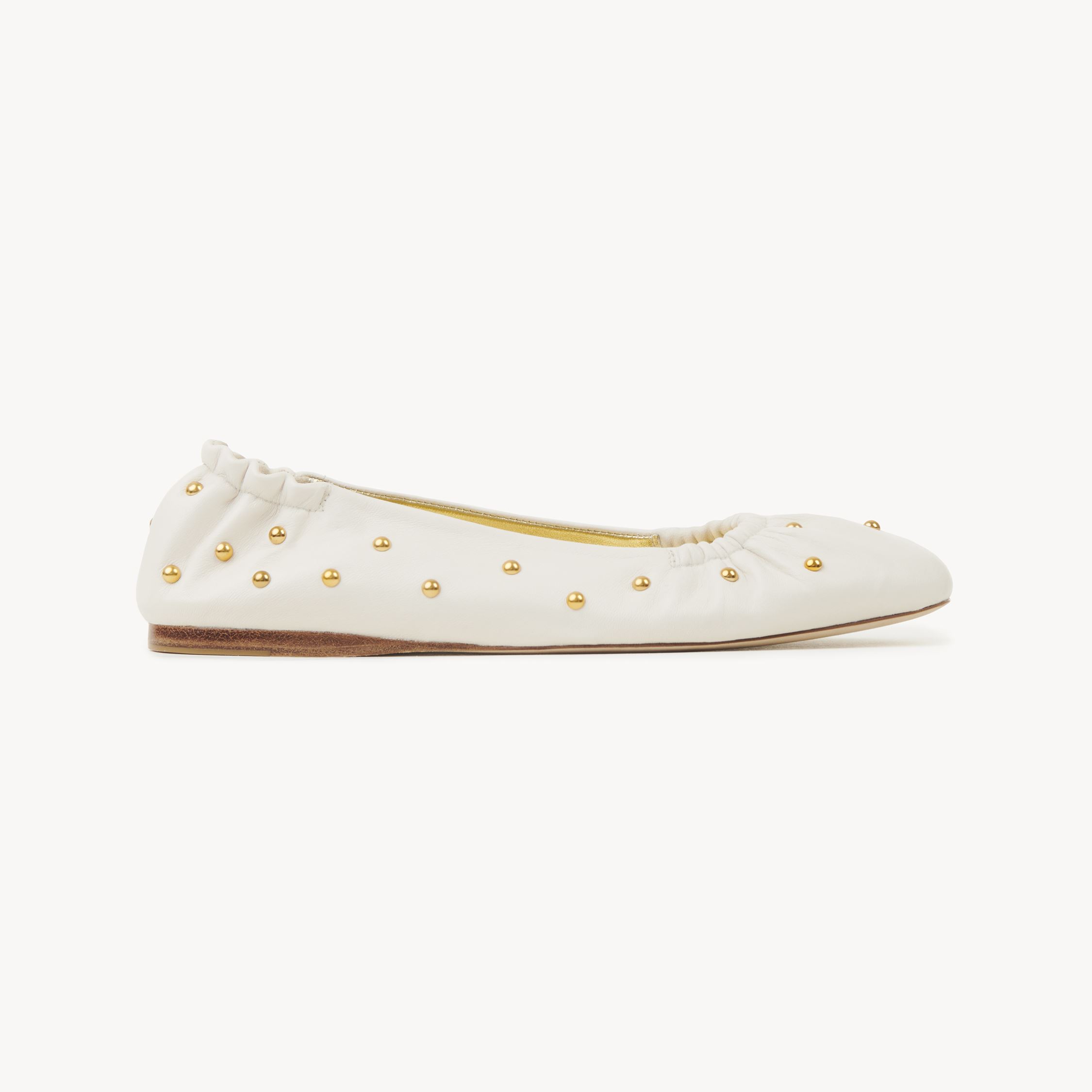 Shop Chloé Ballerines Eia Femme Beige Taille 38 100% Cuir De Brebis, Bos Taurus, Farmed, Coo Denmark