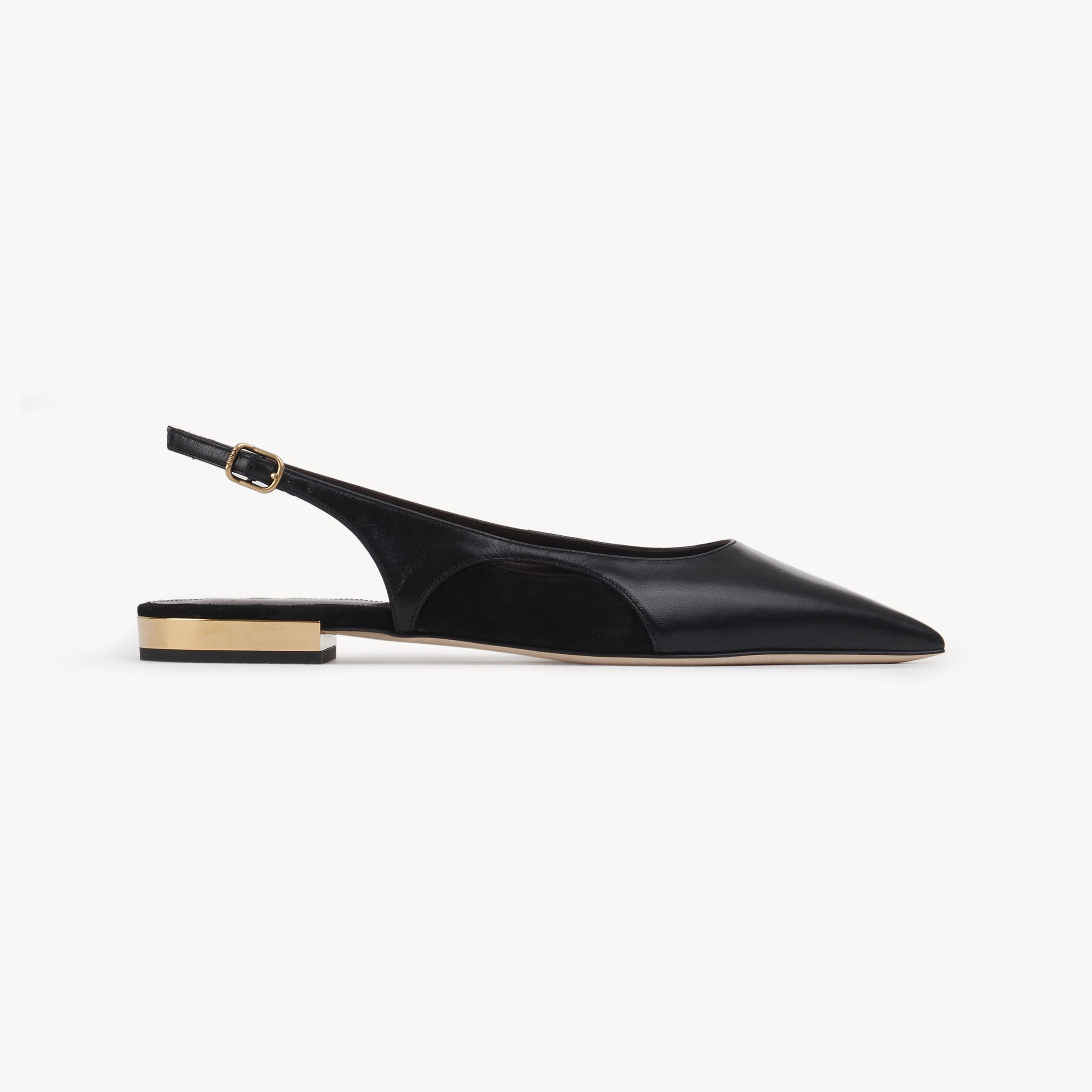 Shop Chloé Slingbacks Saada Femme Noir Taille 38 100% Peau De Chèvre In Black