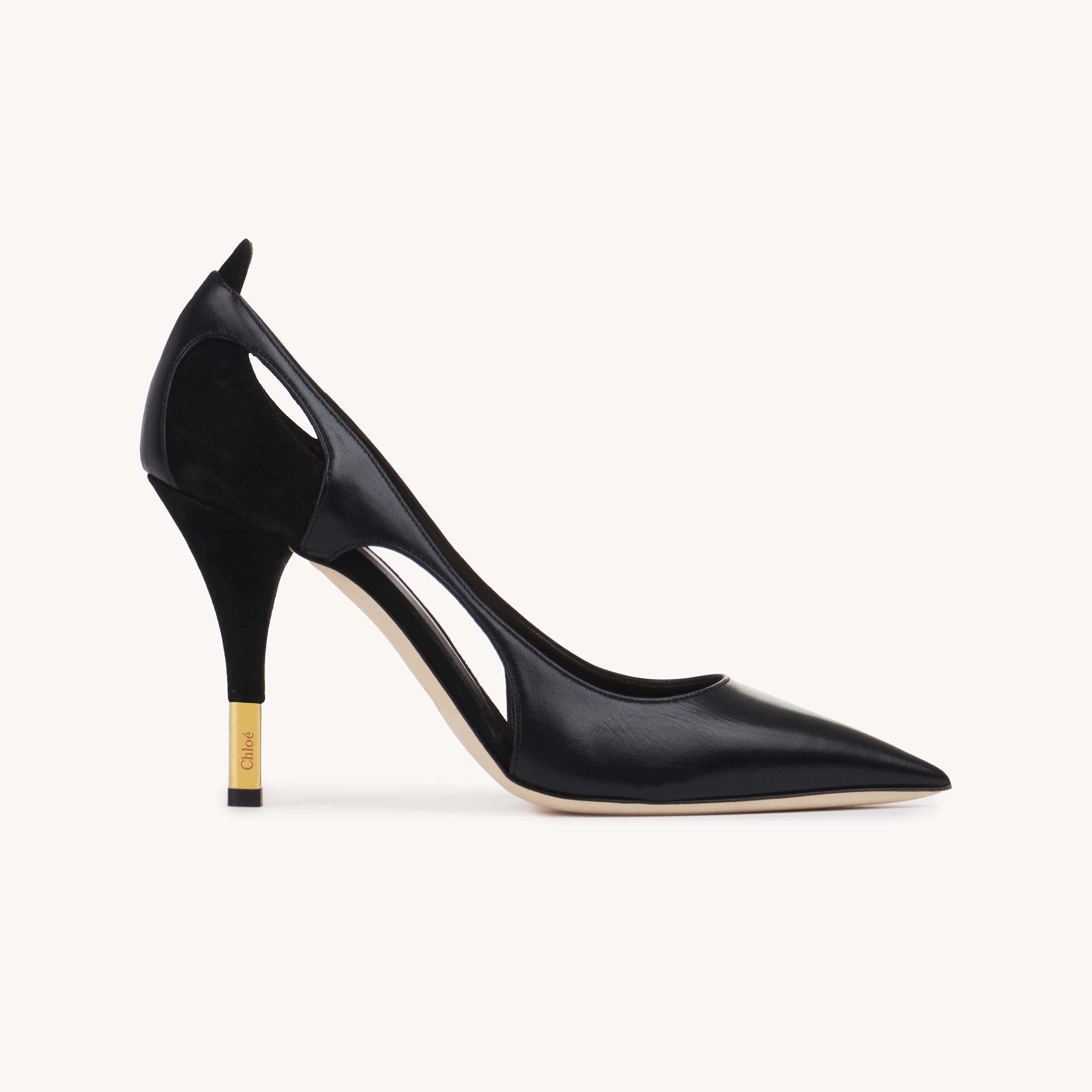 Shop Chloé Saada High Heels Black Size 8.5 100% Bovine Leather