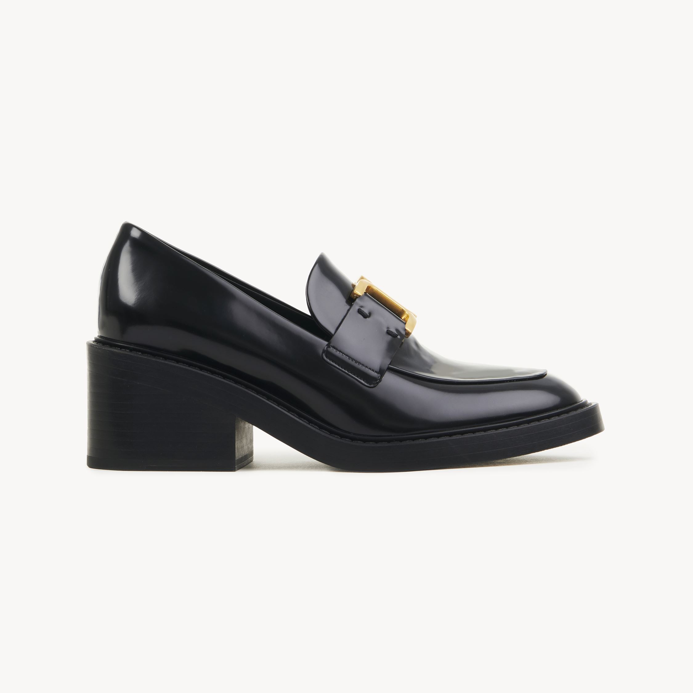 Chloé Marcie Leather Loafers In Black