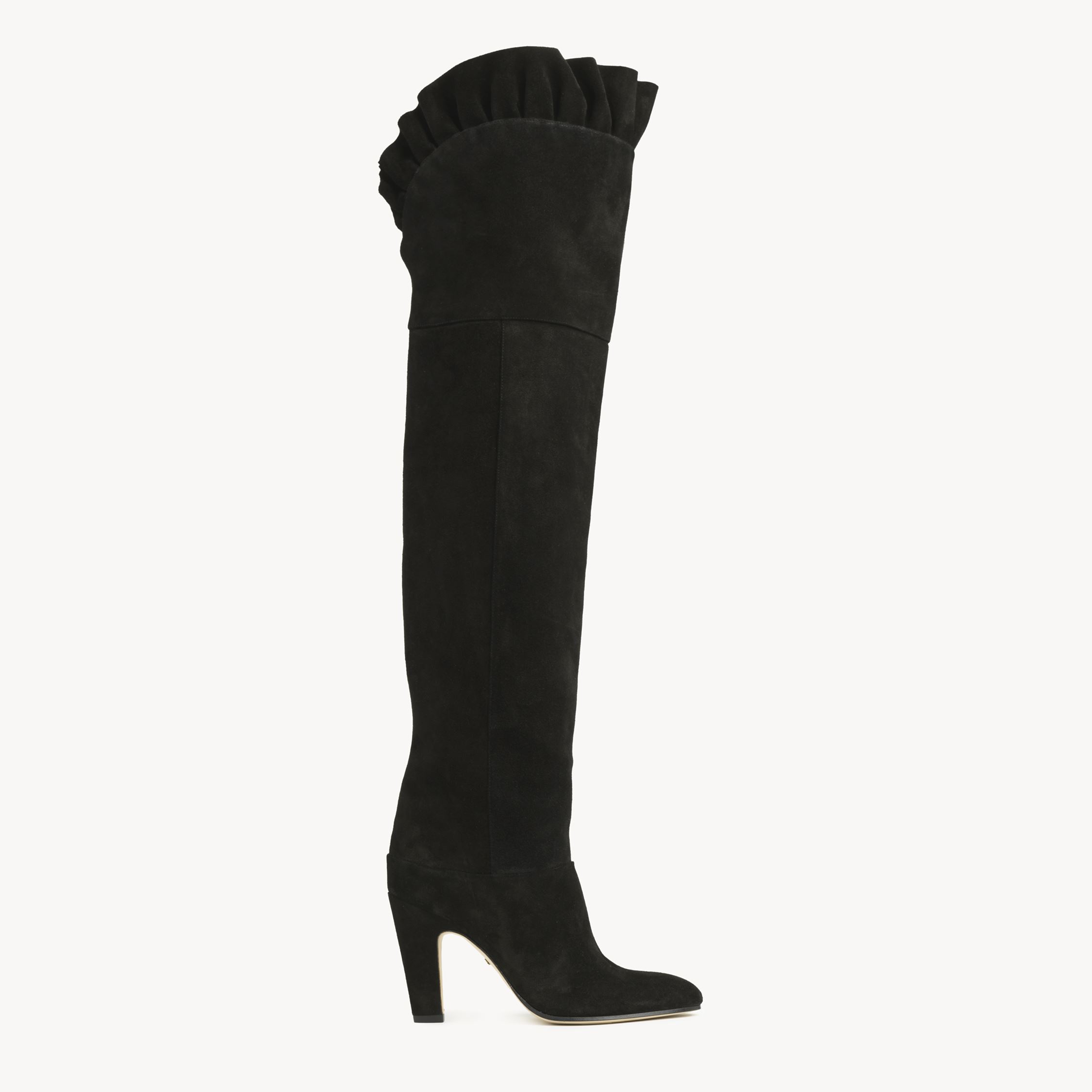 Shop Chloé Cuissardes Eve Femme Noir Taille 36 100% Cuir De Brebis In Black