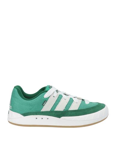 Adidas Originals Man Sneakers Green Size 8 Leather, Textile Fibers