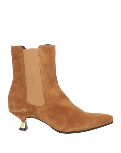 Shop Carmens Woman Ankle Boots Camel Size 7 Leather In Beige
