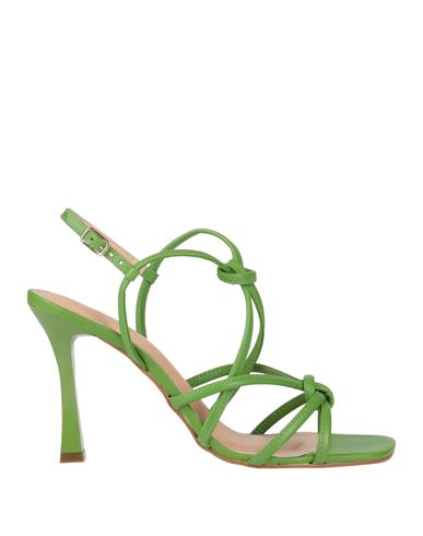 Cecil Woman Sandals Light Green Size 11 Leather