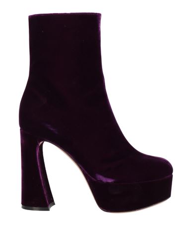 Shop Gianvito Rossi Woman Ankle Boots Purple Size 8 Textile Fibers