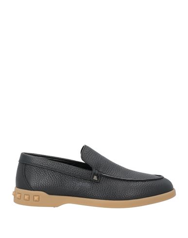 Valentino Garavani Man Loafers Black Size 9 Leather In Black