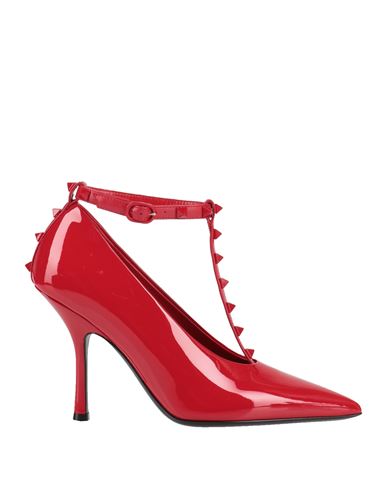 Shop Valentino Garavani Woman Pumps Red Size 8 Leather
