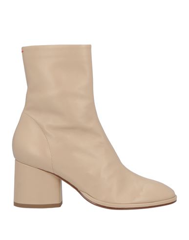 Shop Aeyde Aeydē Woman Ankle Boots Beige Size 7 Leather
