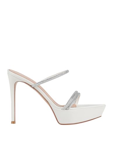 Shop Gianvito Rossi Woman Sandals White Size 8 Leather