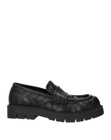 Shop Bottega Veneta Man Loafers Black Size 8 Leather