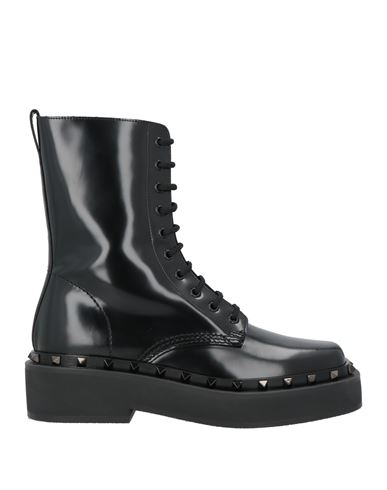 Shop Valentino Garavani Woman Ankle Boots Black Size 10 Leather