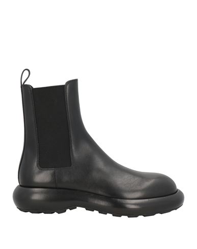 Jil Sander Man Ankle Boots Black Size 9 Leather In Multi