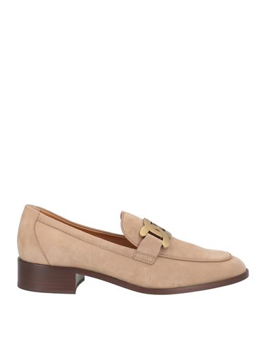 Shop Tod's Woman Loafers Sand Size 8 Leather In Beige