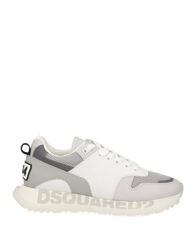 Dsquared2 Woman Sneakers Light Grey Size 8 Calfskin, Rubber
